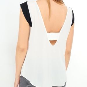 White Zara Blouse with Low Back Detailing